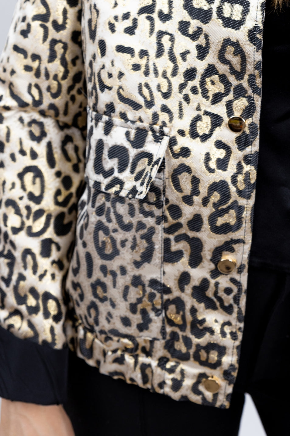 Metallic Leopard Print Jacket