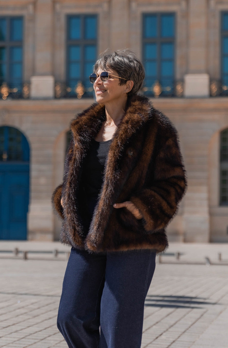 Short Faux Fur Coat
