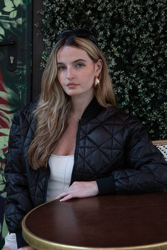 Quilted Bomber Jacket