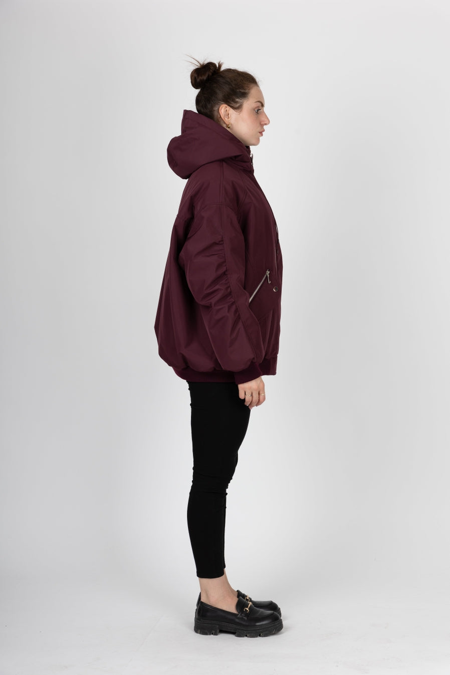 Hooded Jacket with Faux Fur