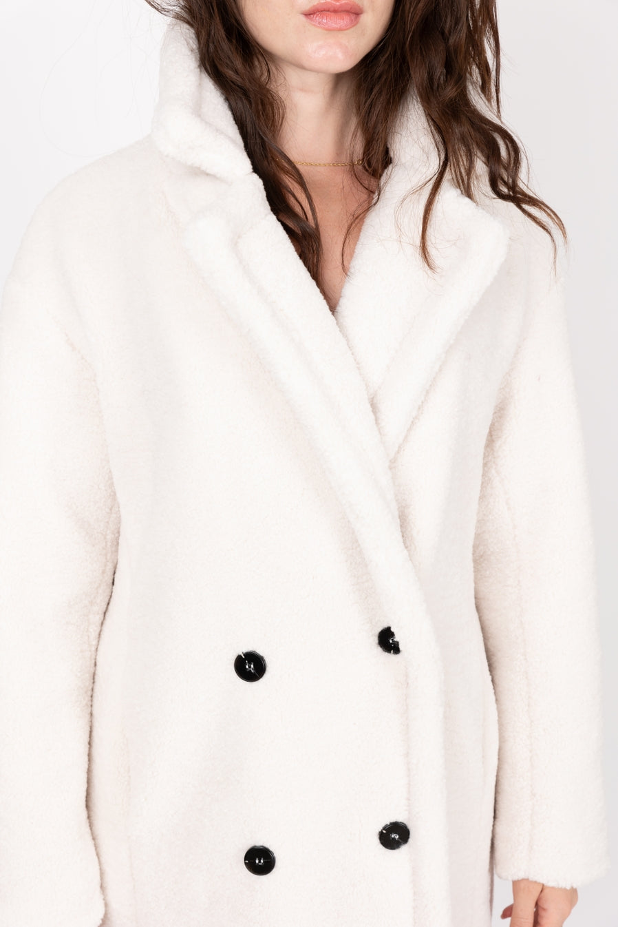 Long Coat in Faux Sheepskin Fur