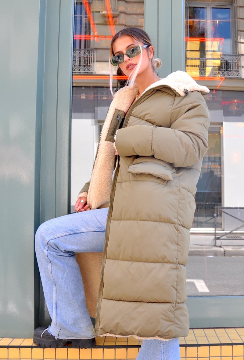 Reversible Long Puffer Jacket