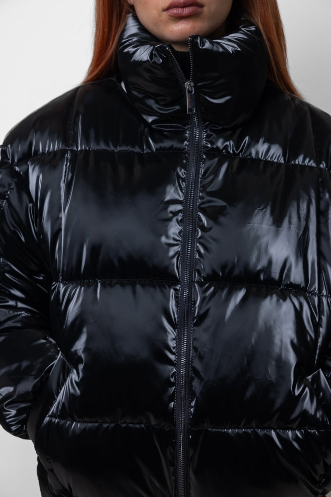 Puffer Jacket with Stand-Up Collar