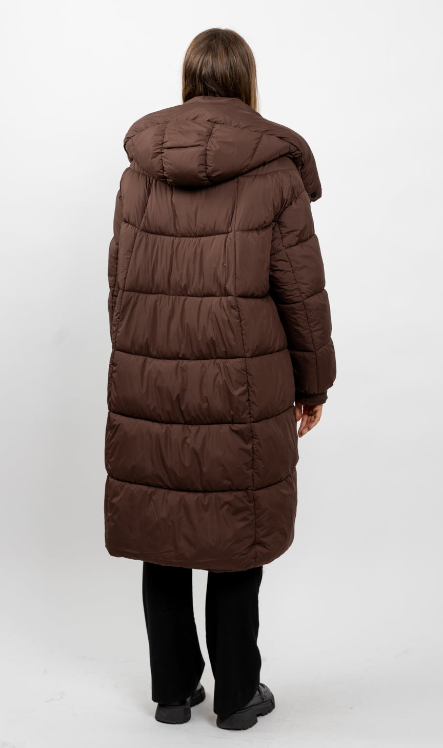 Long Hooded Puffer Jacket
