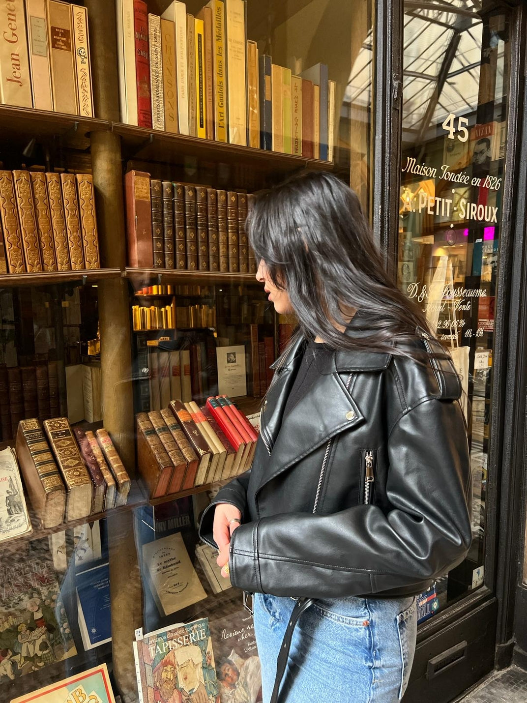 Short Faux Leather Jacket