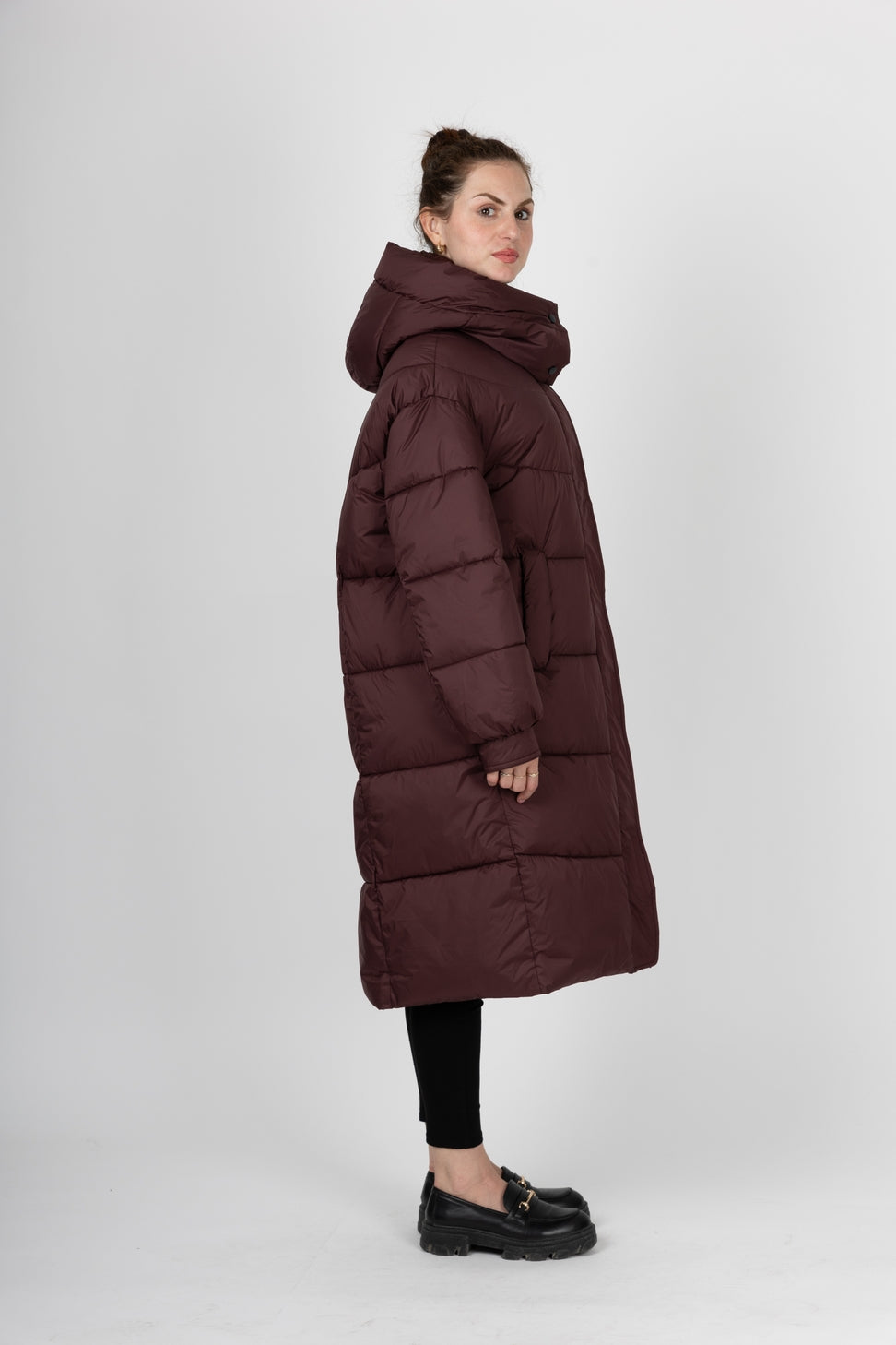 Long Hooded Puffer Jacket
