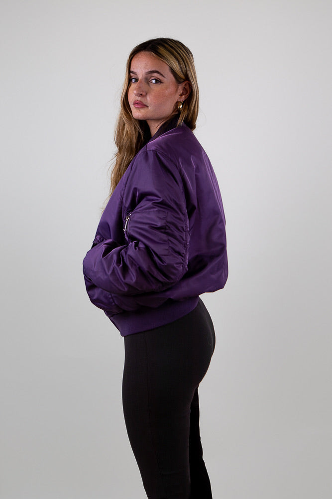 Oversized Quilted Bomber