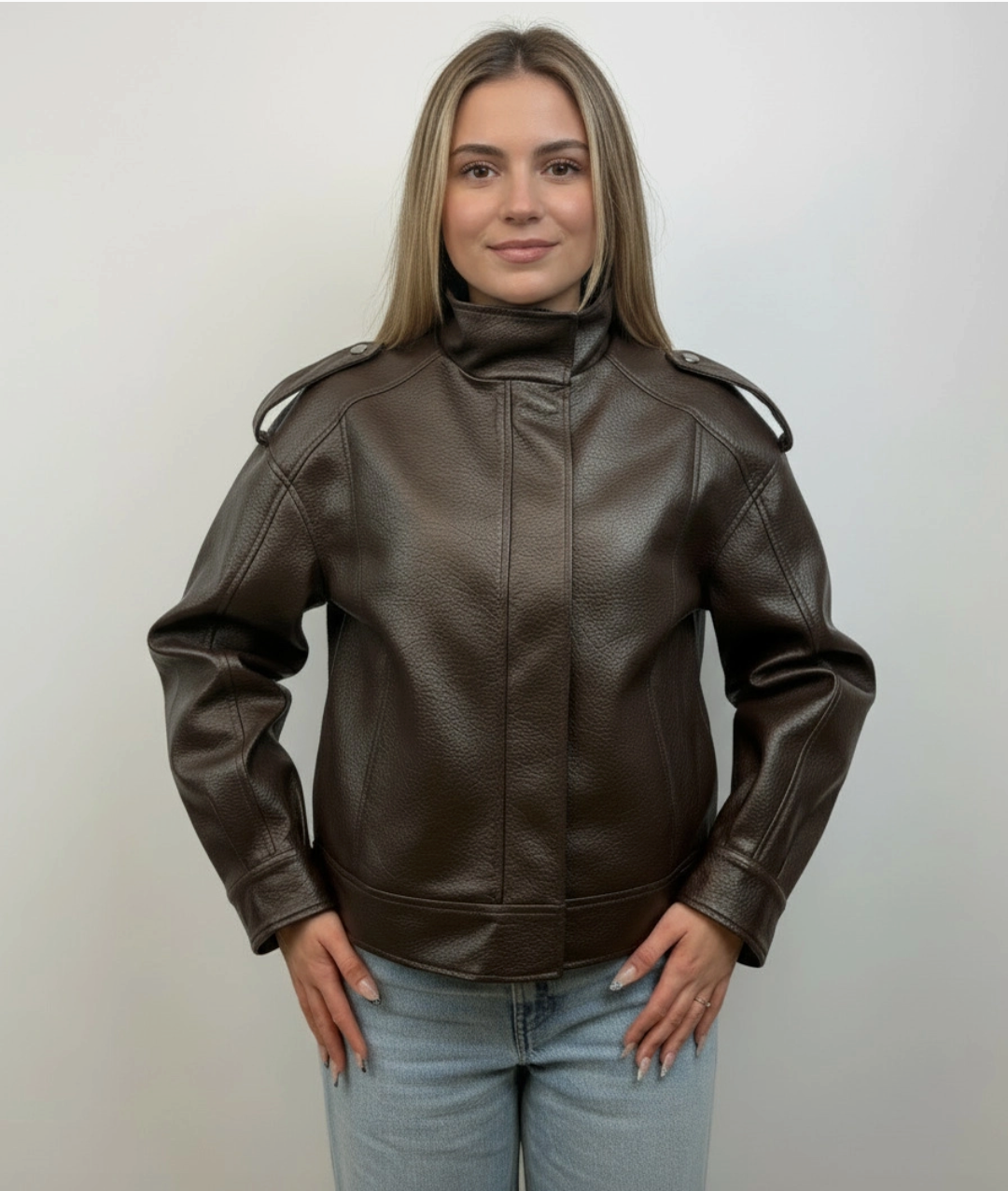Faux Leather Biker Jacket