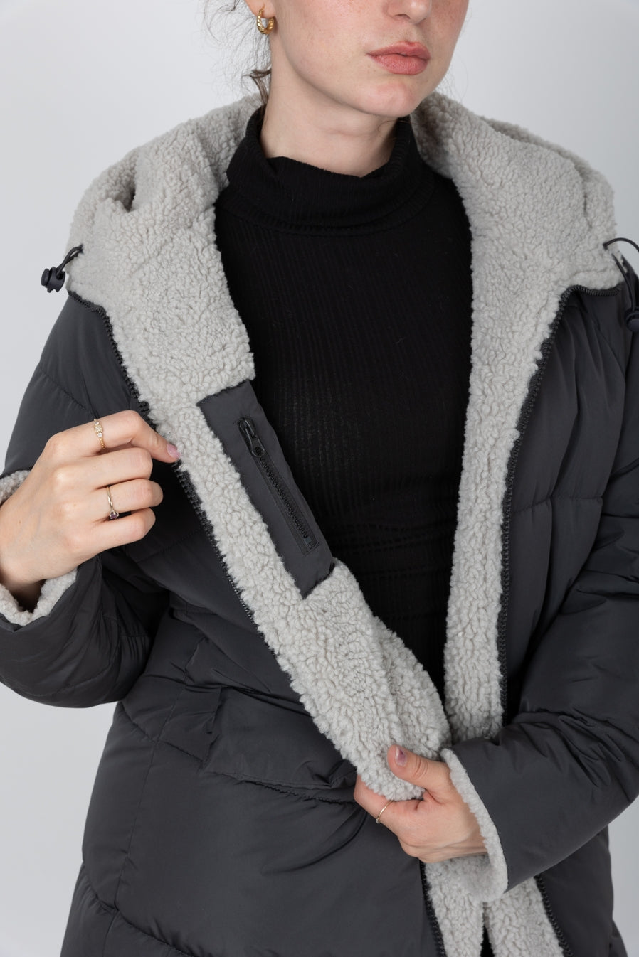 Reversible Long Puffer Jacket