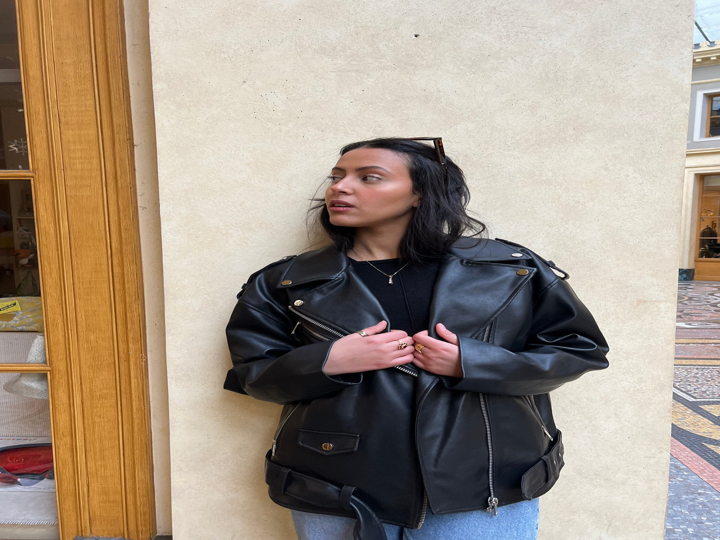 Oversized Faux Leather Perfecto