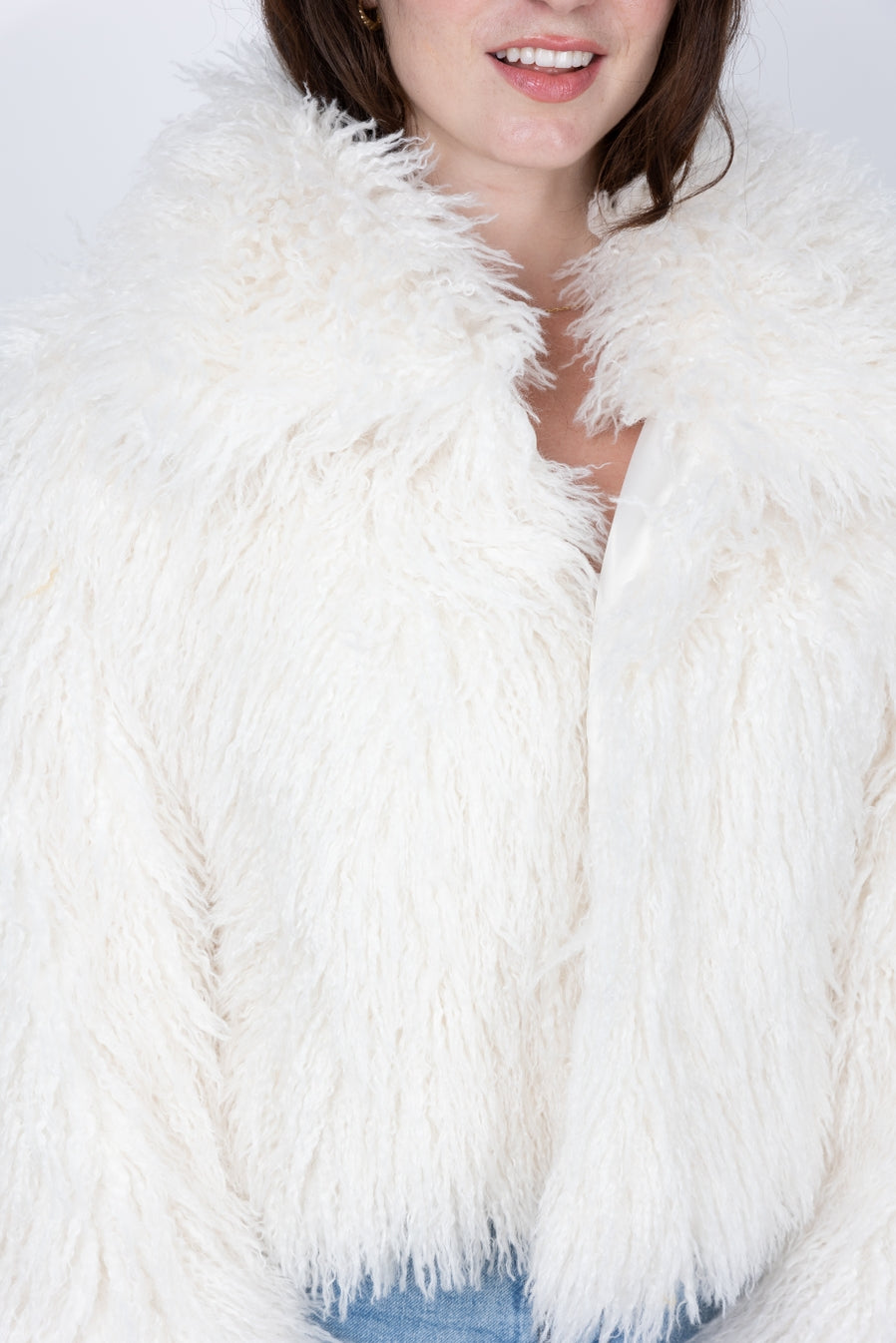 Short Coat Sheepskin Faux Fur coat