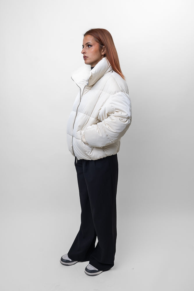 Puffer Jacket with Stand-Up Collar