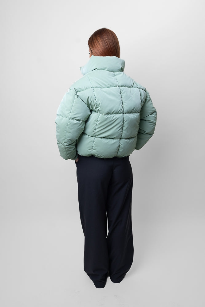 Puffer Jacket with Stand-Up Collar