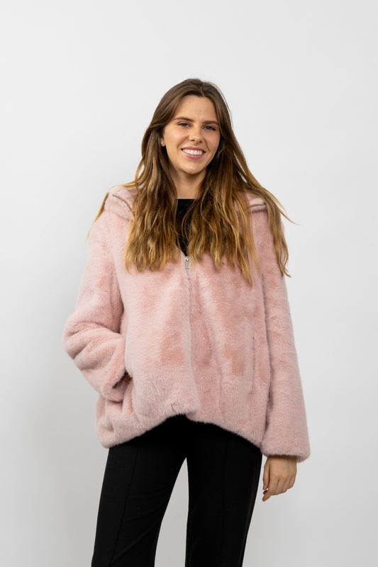 Faux Fur Hooded Jacket