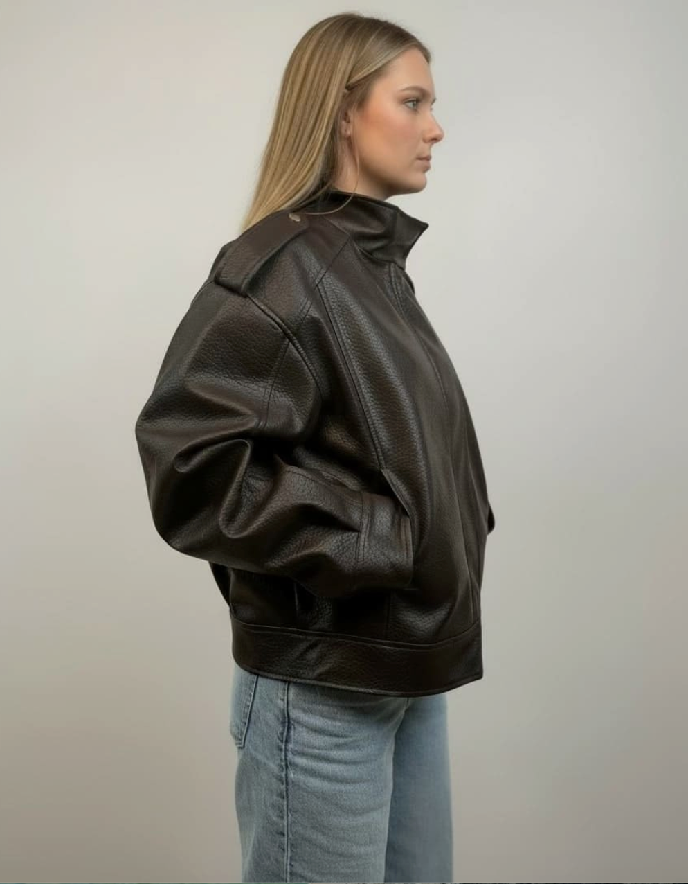 Faux Leather Biker Jacket