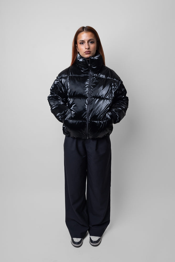 Puffer Jacket with Stand-Up Collar