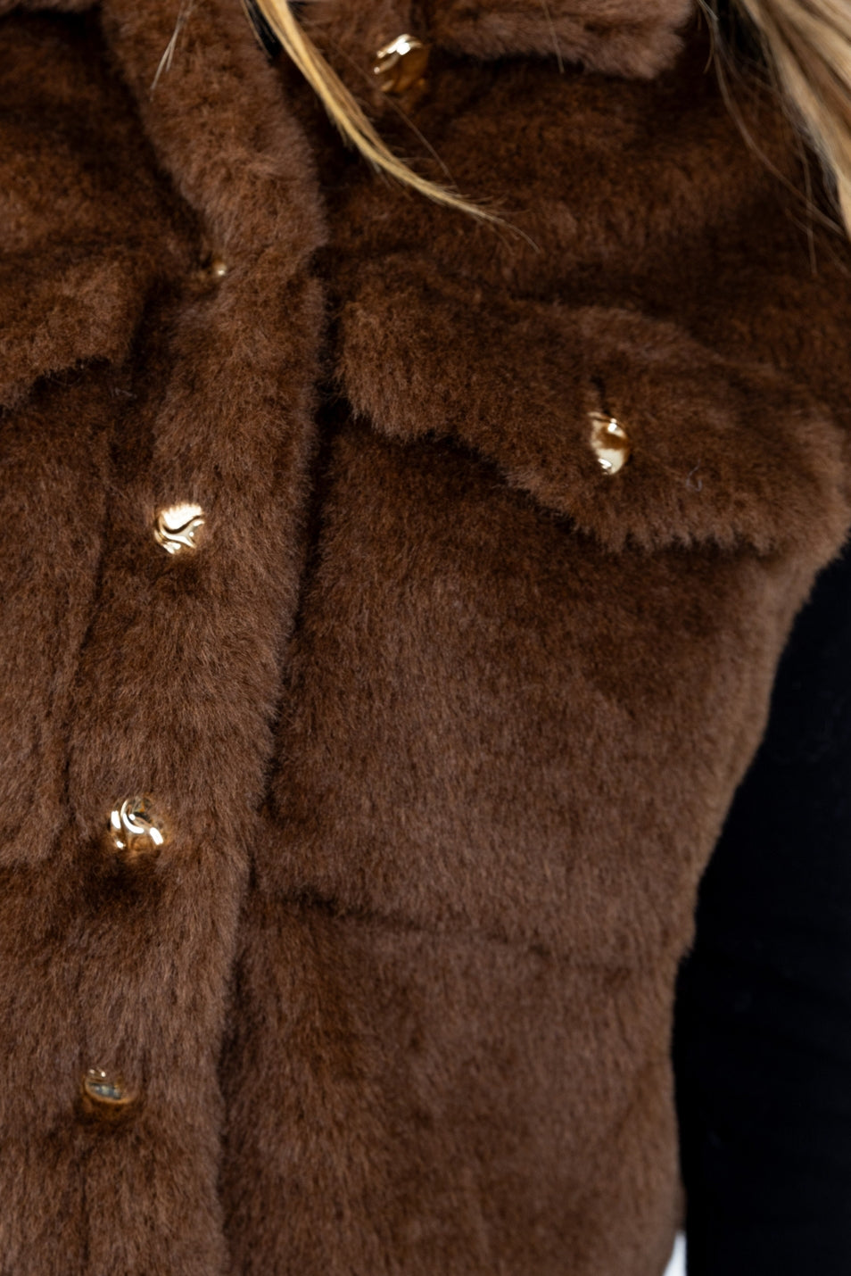 Teddy Shearling Faux Fur Sleeveless Vest