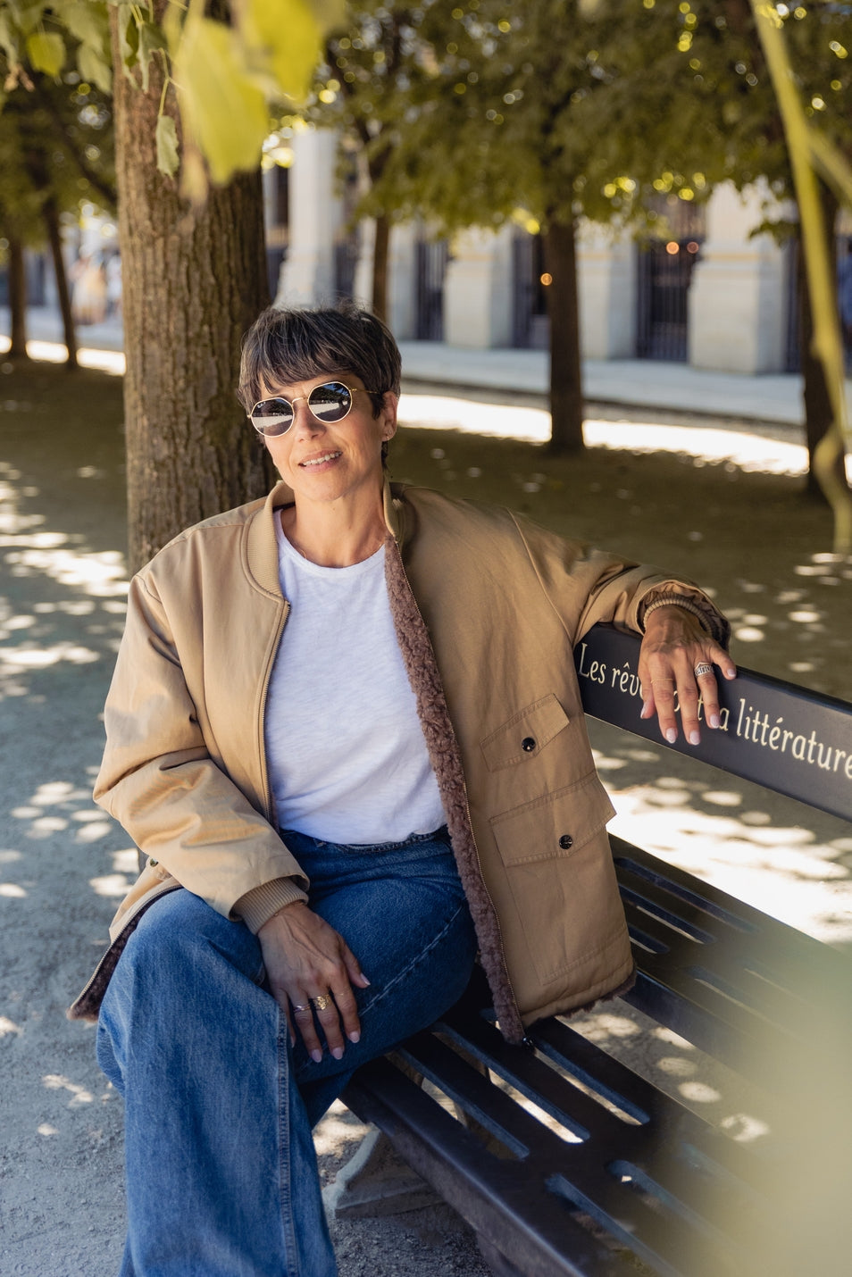 Reversible Bomber Jacket with Faux Shearling