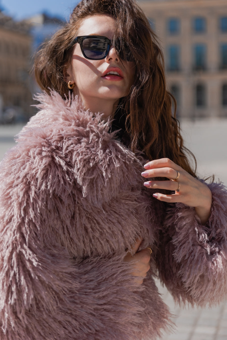 Short Coat Sheepskin Faux Fur coat