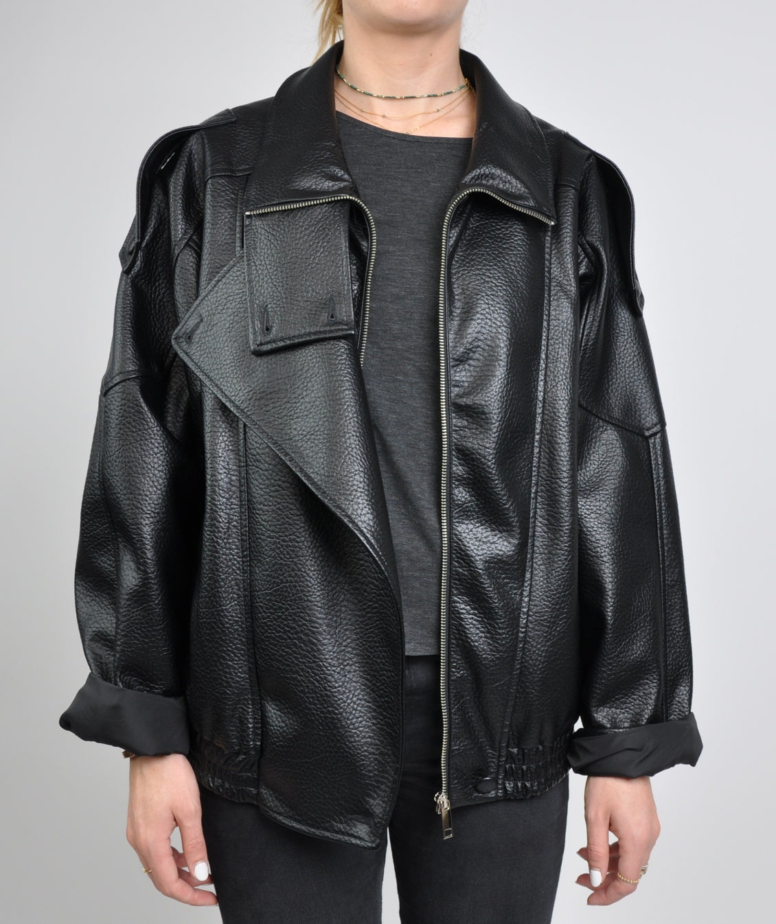 Faux Leather Biker Jacket
