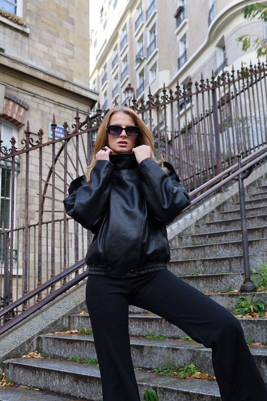 Faux Leather Biker Jacket