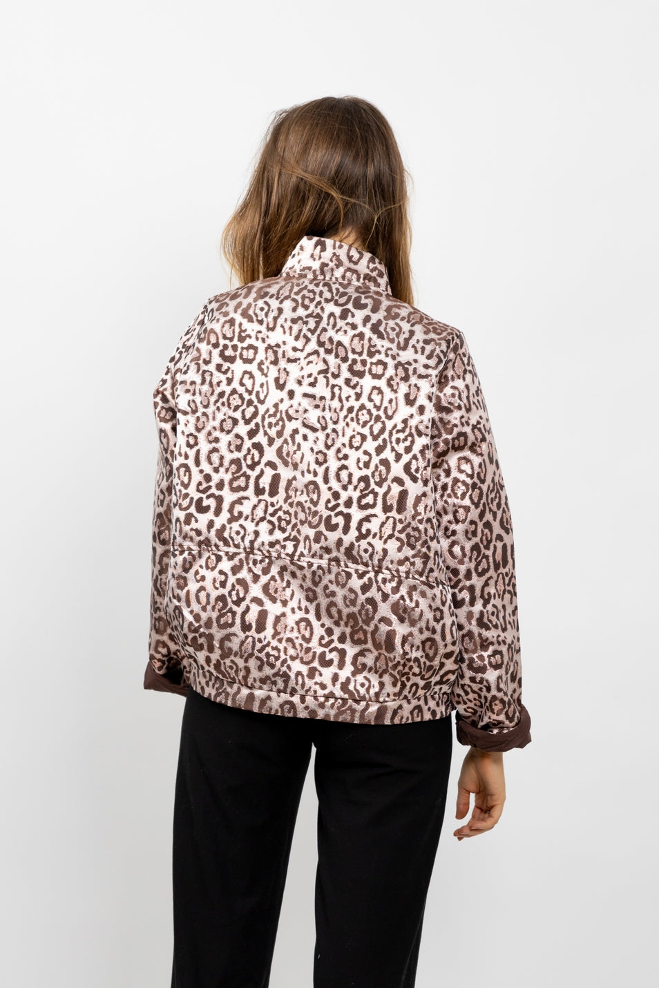 Metallic Leopard Print Jacket