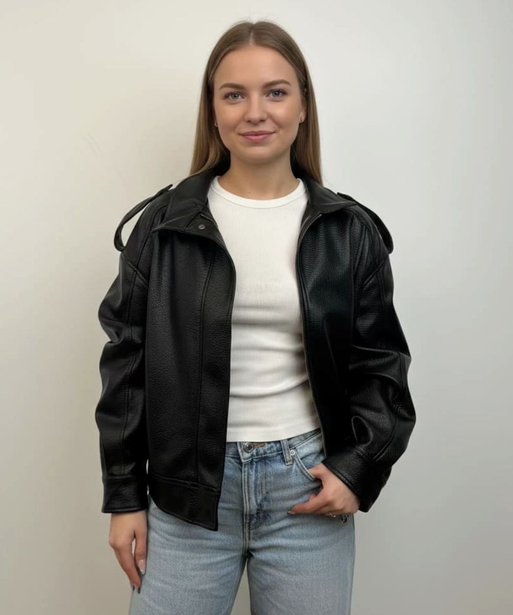 Faux Leather Biker Jacket