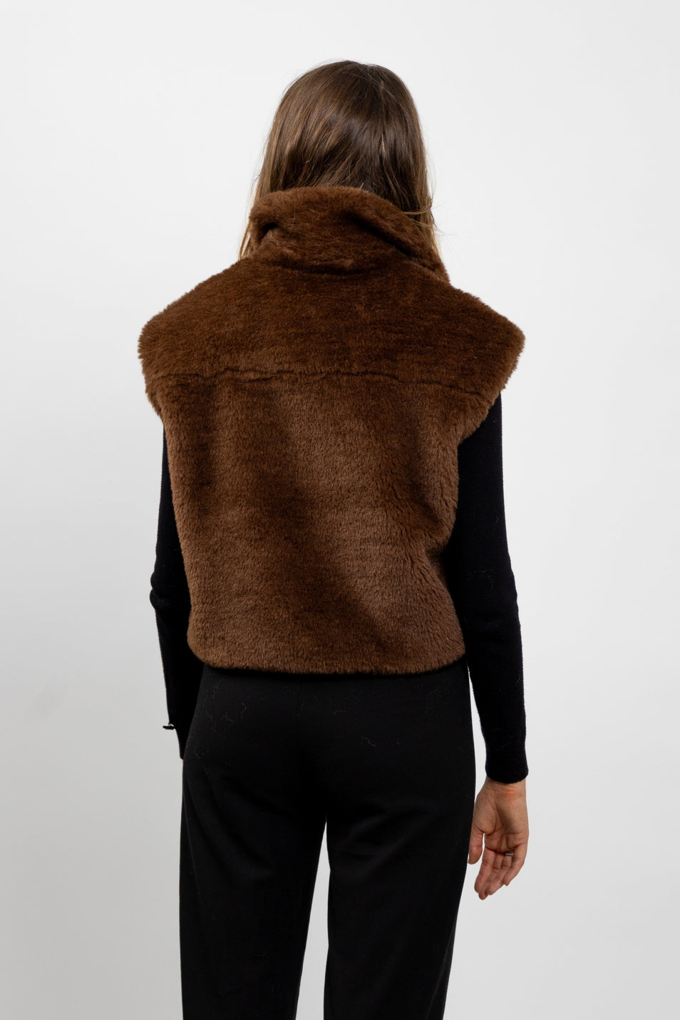 Teddy Shearling Faux Fur Sleeveless Vest