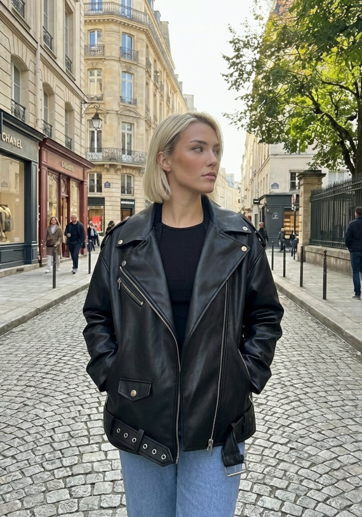 Oversized Faux Leather Perfecto