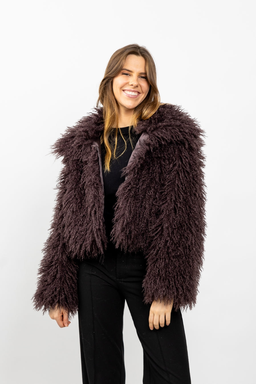 Short Coat Sheepskin Faux Fur coat