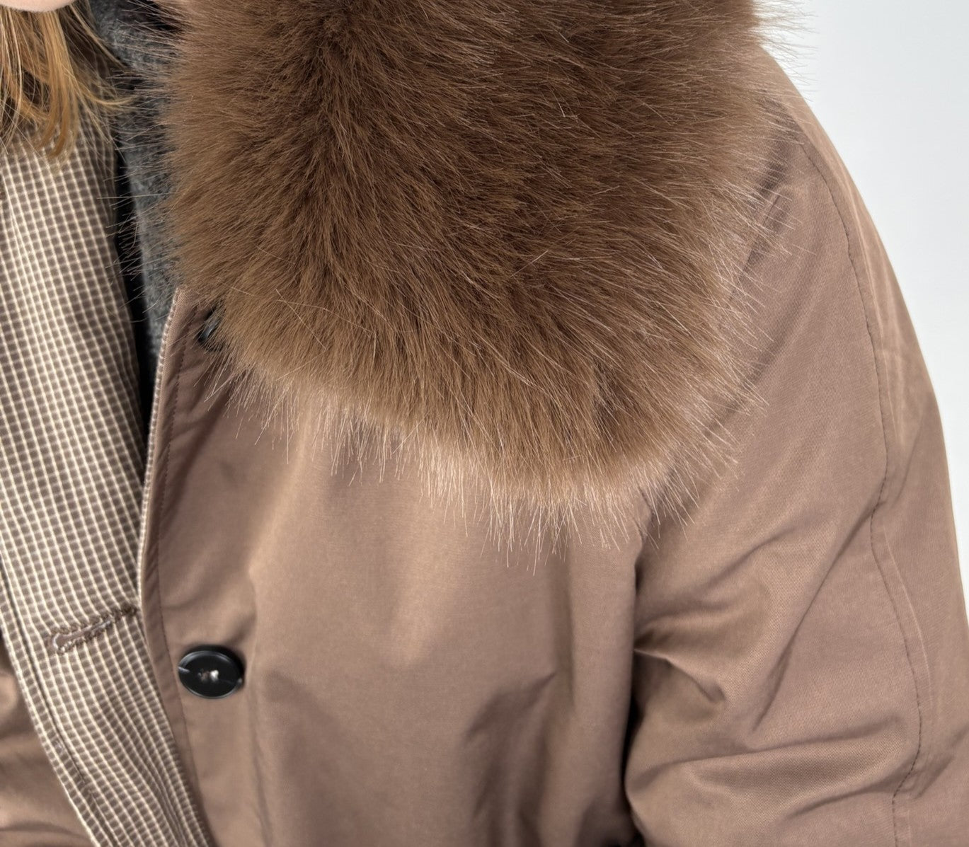 Reversible Coats with Removable Faux Fur Collar