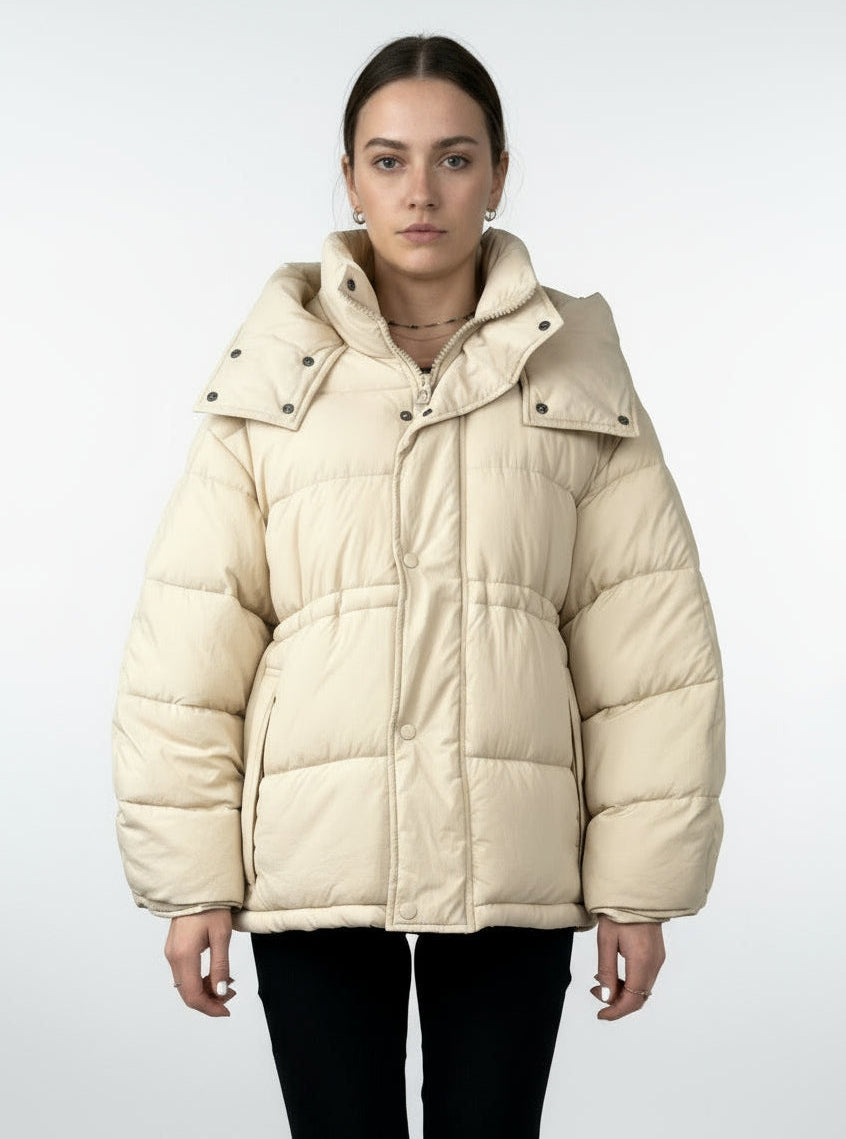 Puffer Jacket with Adjustable Waist