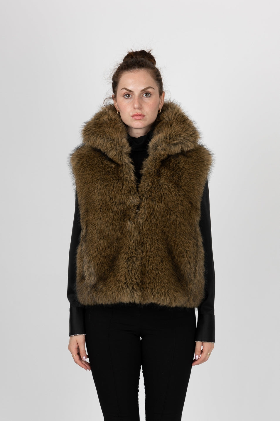 Sleeveless Faux Fur Vest