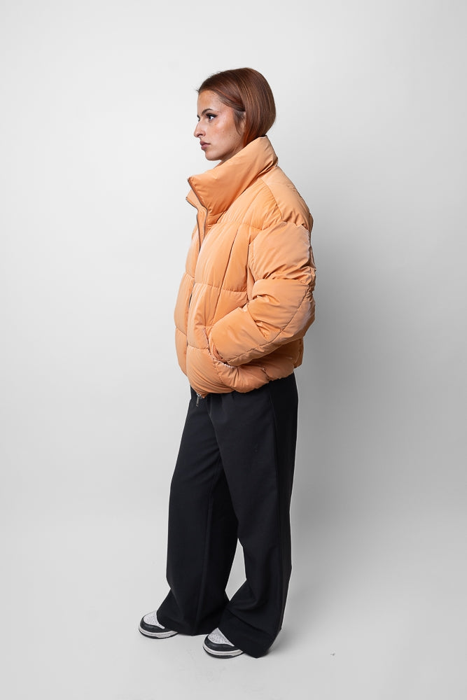 Puffer Jacket with Stand-Up Collar