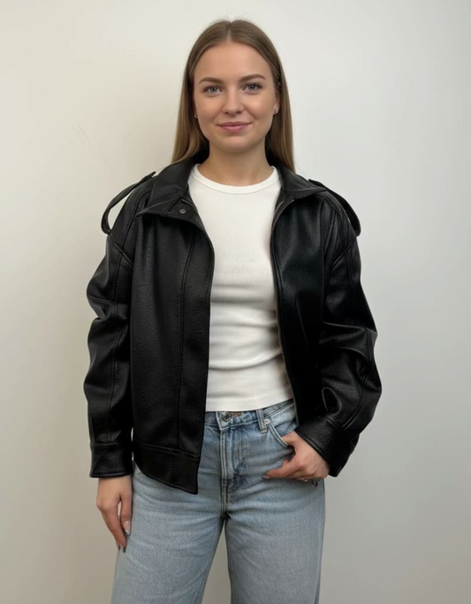Faux Leather Biker Jacket