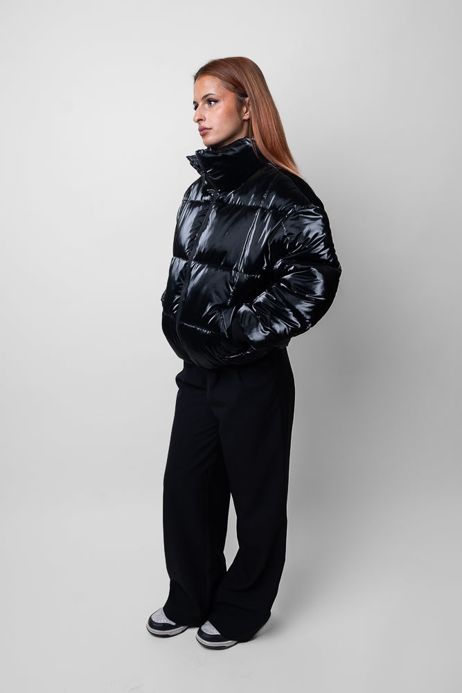 Puffer Jacket with Stand-Up Collar