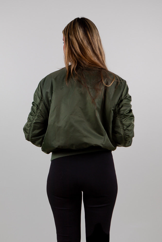 Oversized Quilted Bomber