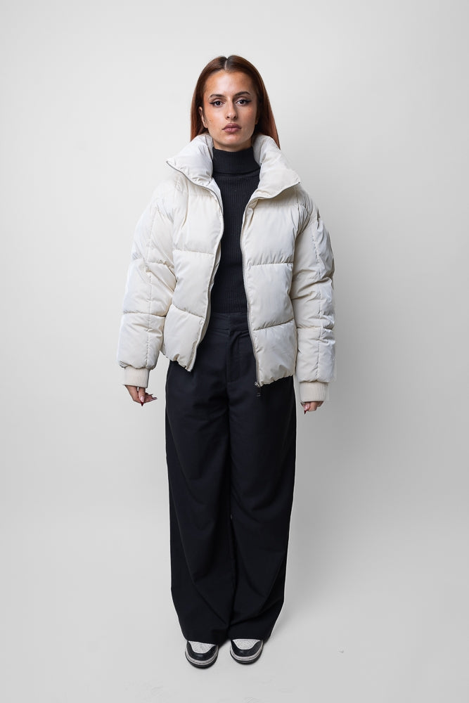 Puffer Jacket with Stand-Up Collar