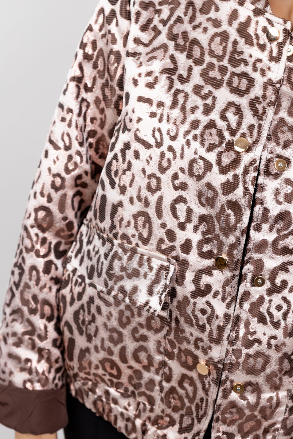 Metallic Leopard Print Jacket
