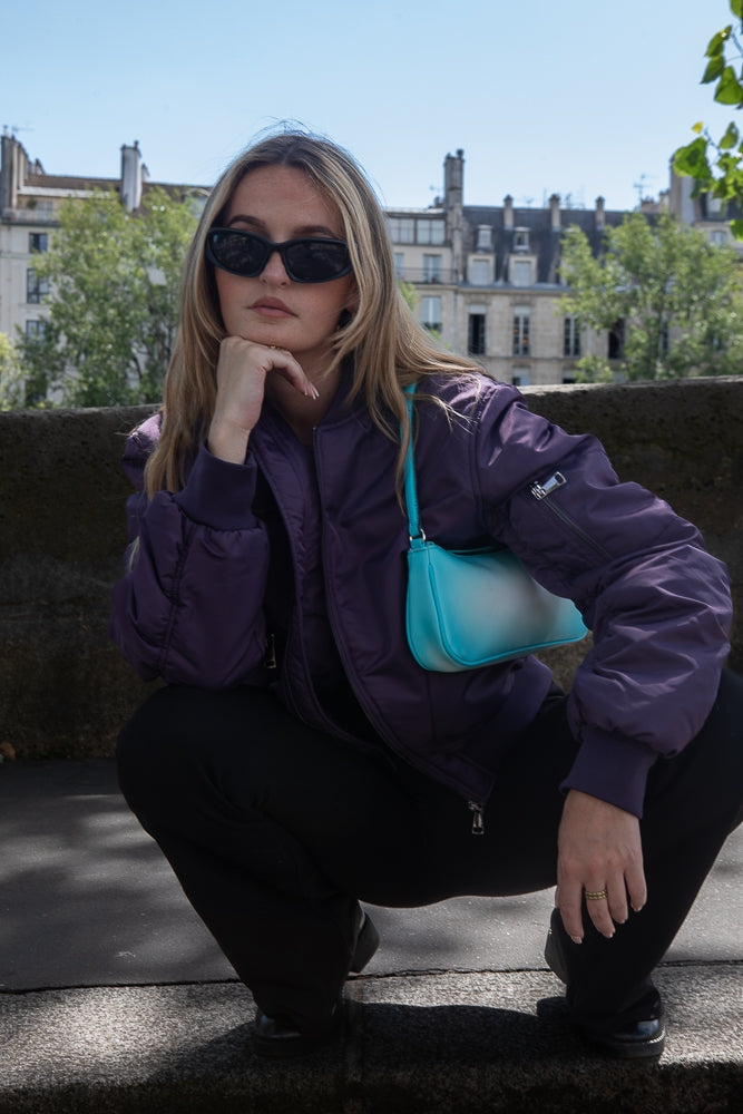 Oversized Quilted Bomber