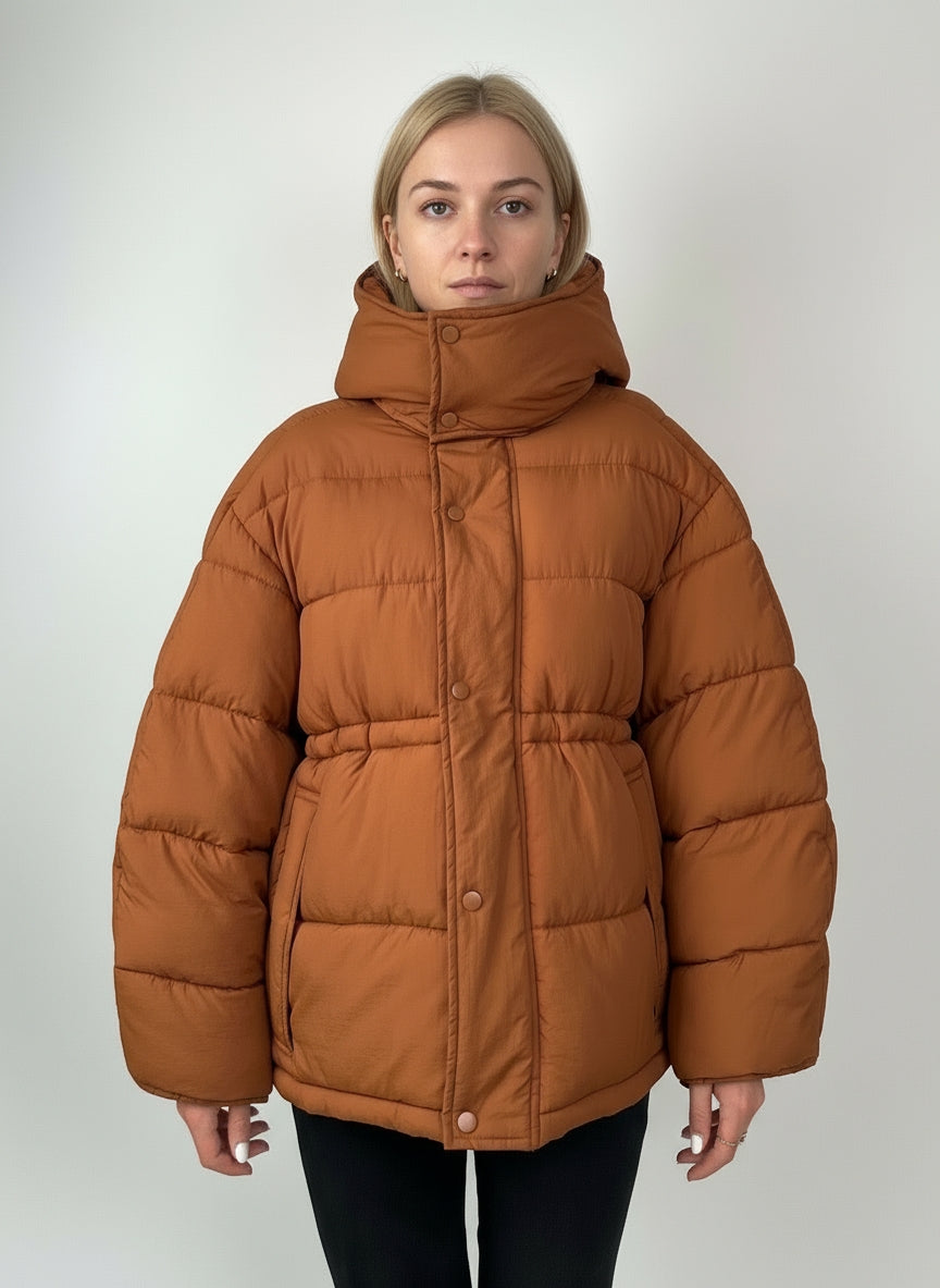 Puffer Jacket with Adjustable Waist