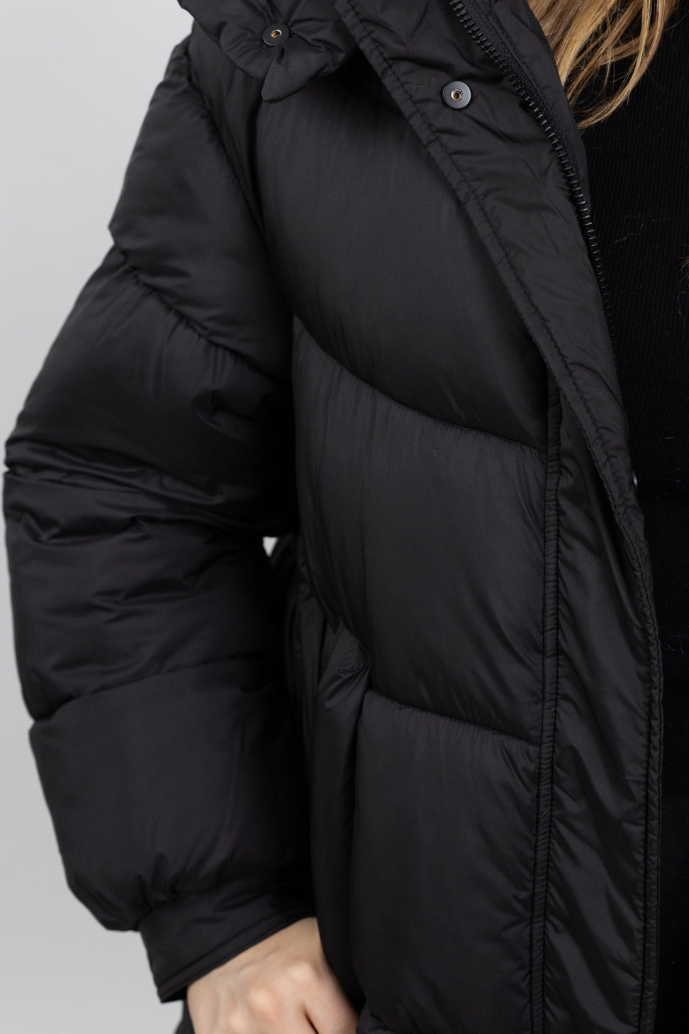 Long Hooded Puffer Jacket