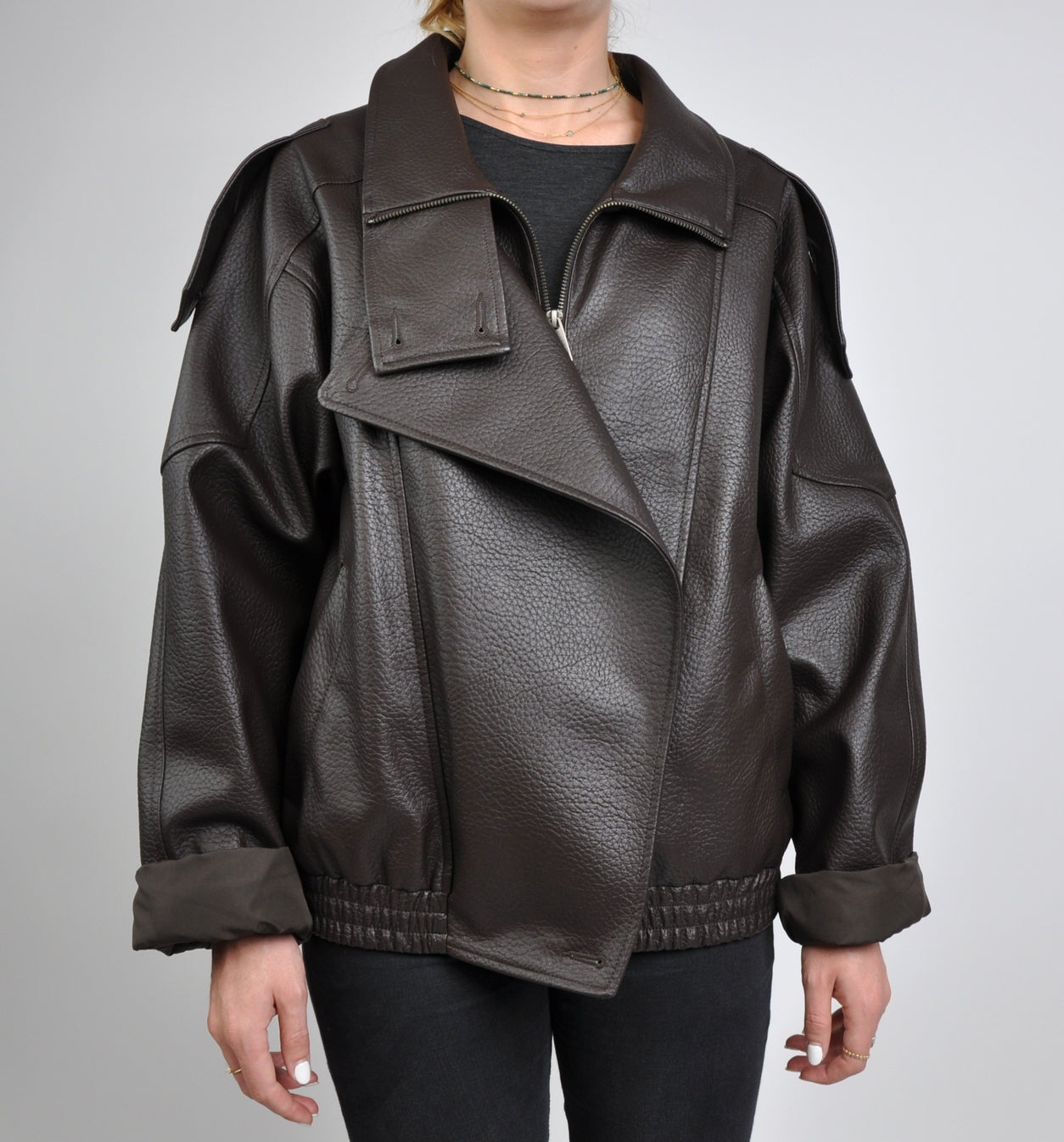 Faux Leather Biker Jacket