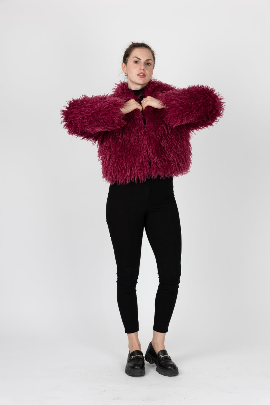 Short Coat Sheepskin Faux Fur coat