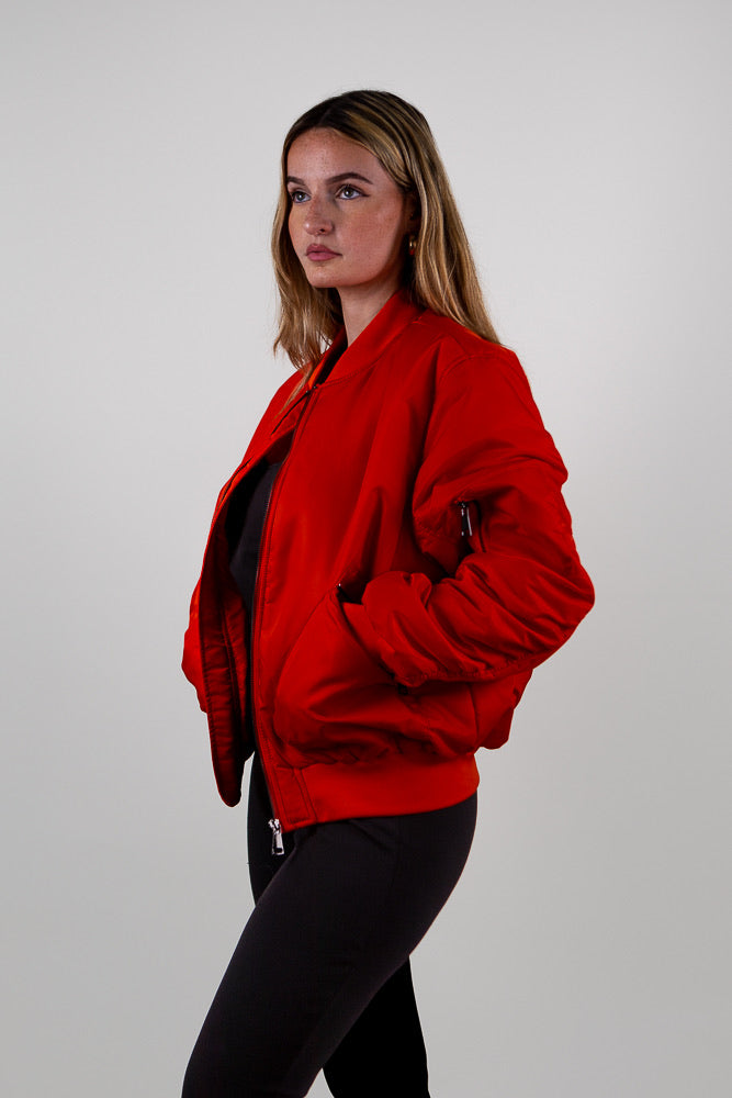 Oversized Quilted Bomber