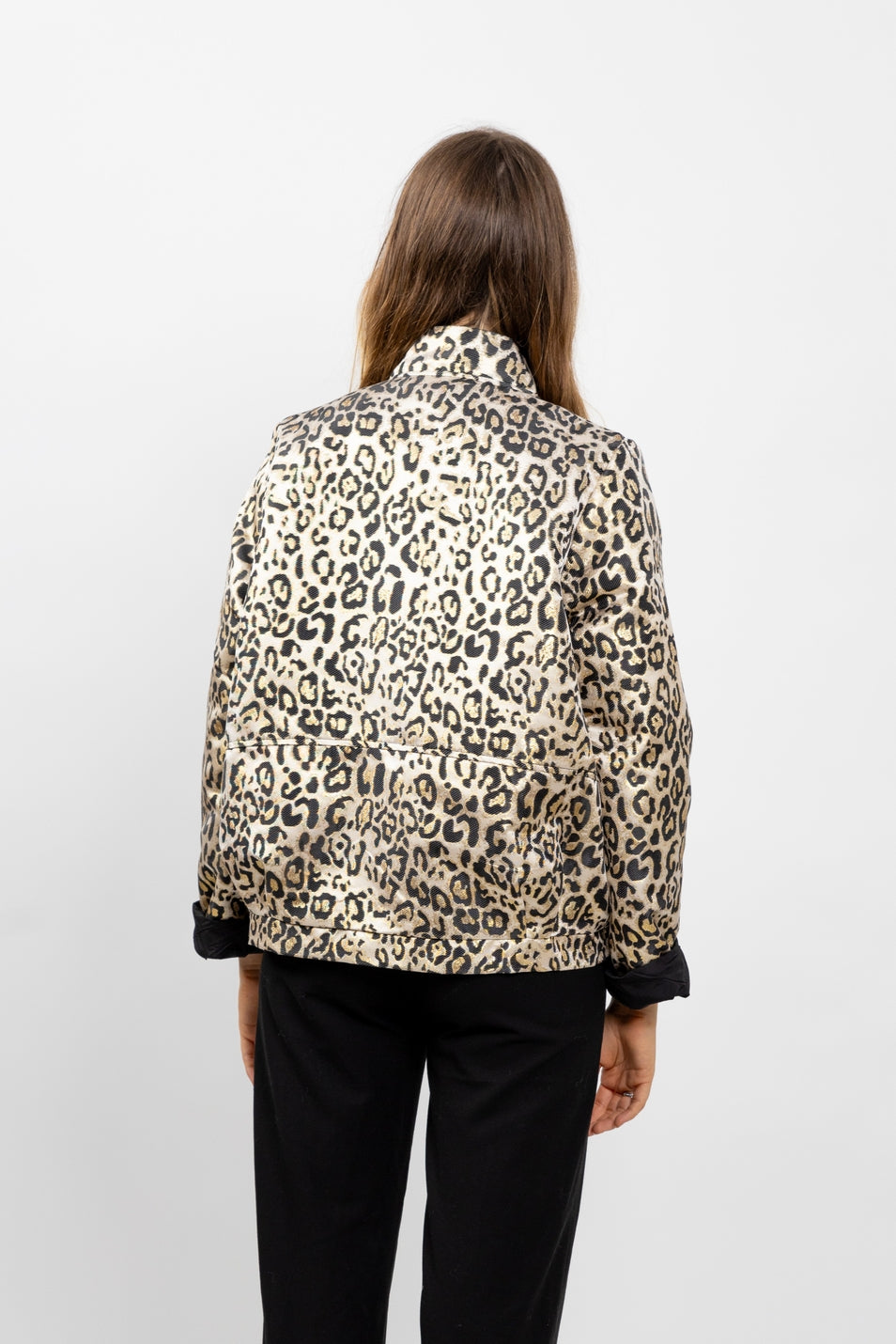 Metallic Leopard Print Jacket