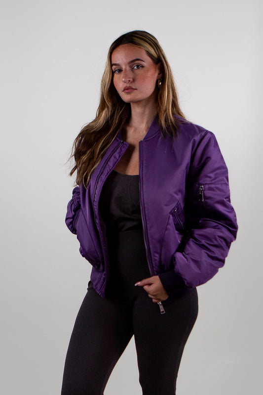 Oversized Quilted Bomber