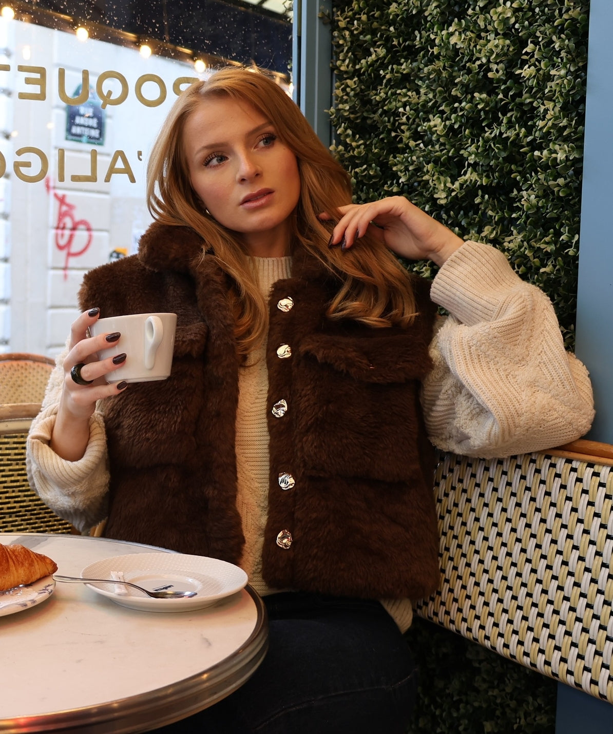 Teddy Shearling Faux Fur Sleeveless Vest