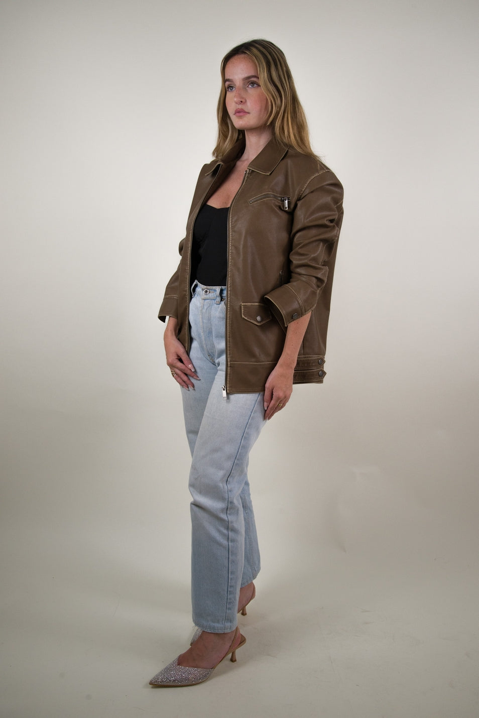 Vintage Faux Leather Jacket