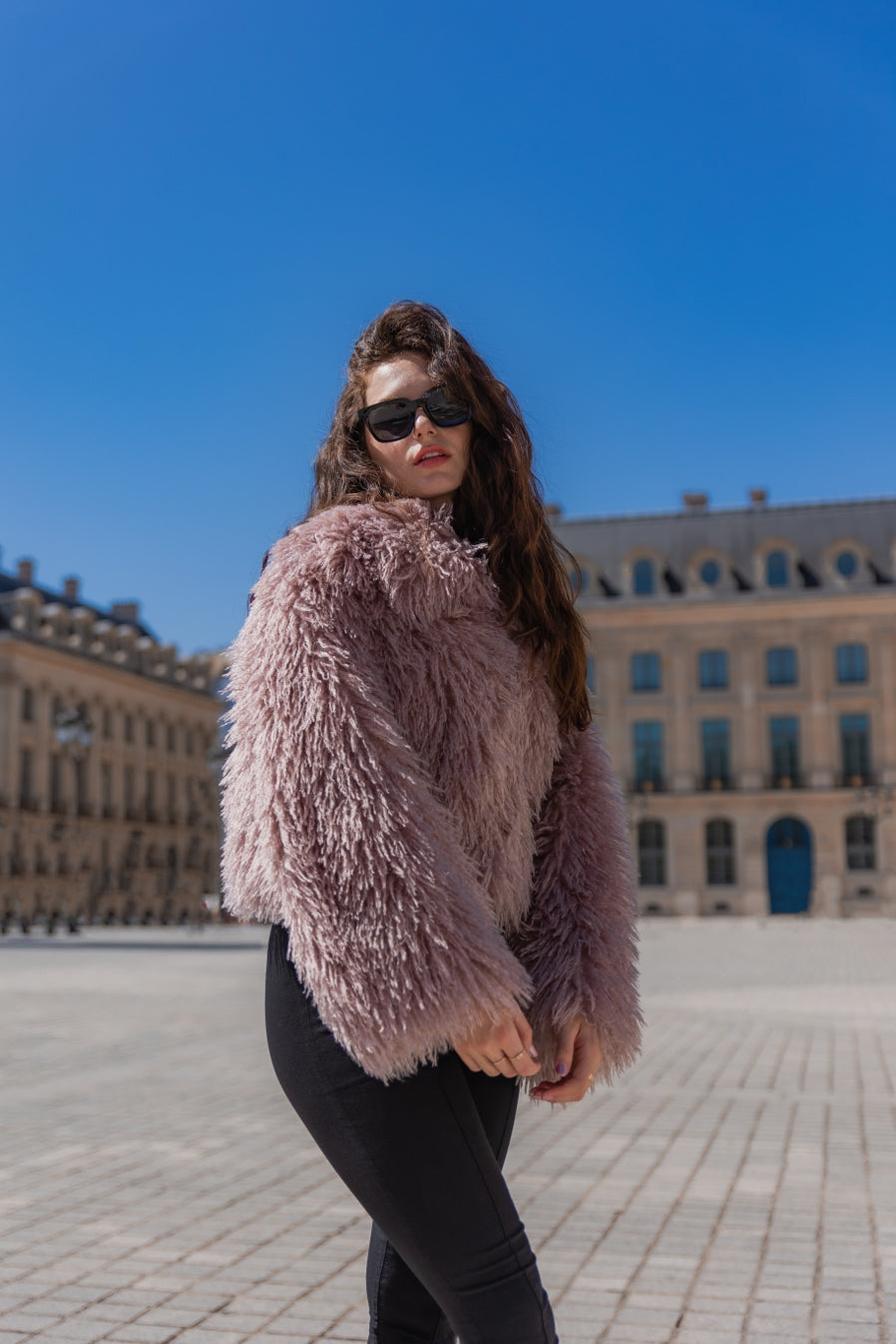 Short Coat Sheepskin Faux Fur coat